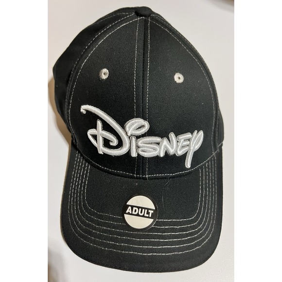 Disney Other - Disney Parks Baseball Hat Black White Embroidered Logo Jerry Leigh Adult Cap NWT